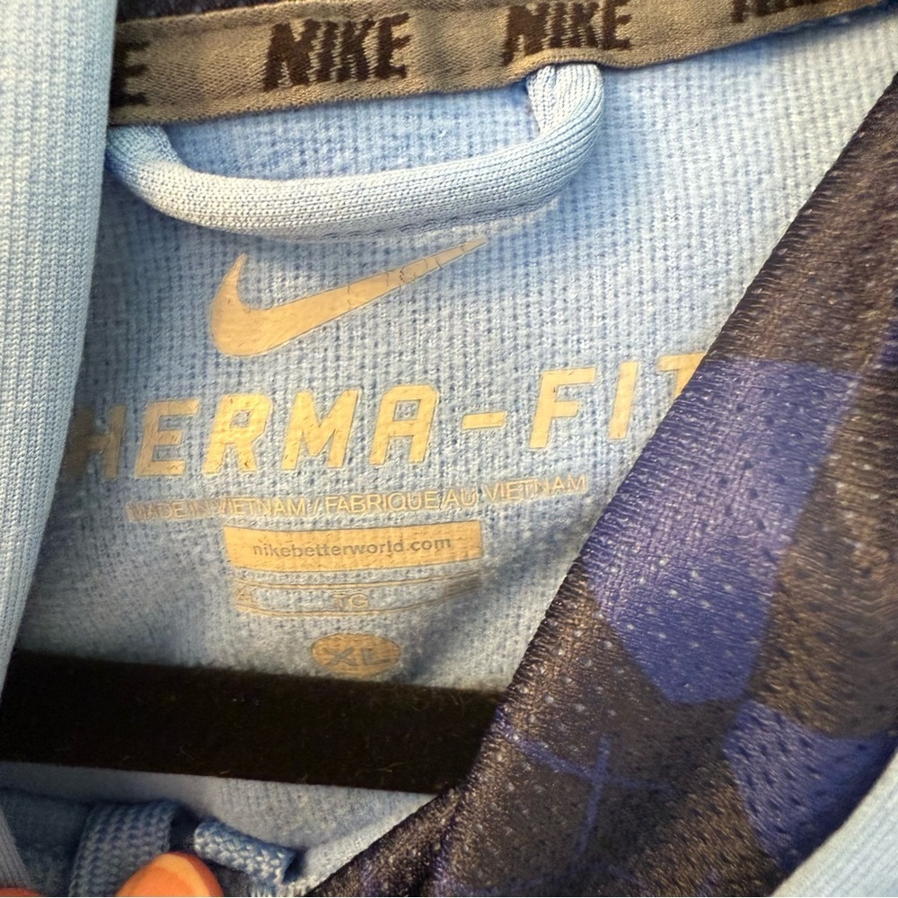 Nike Therma-Fit Light Blue Carolina Lacrosse Hoodie Men’s Sz XL w Dark Blue EUC - Picture 9 of 11